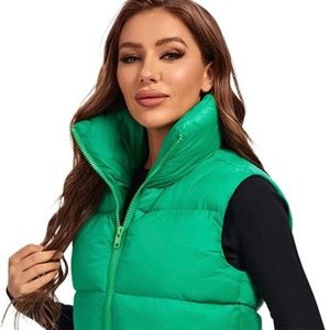 Cropped Puffer Vest
